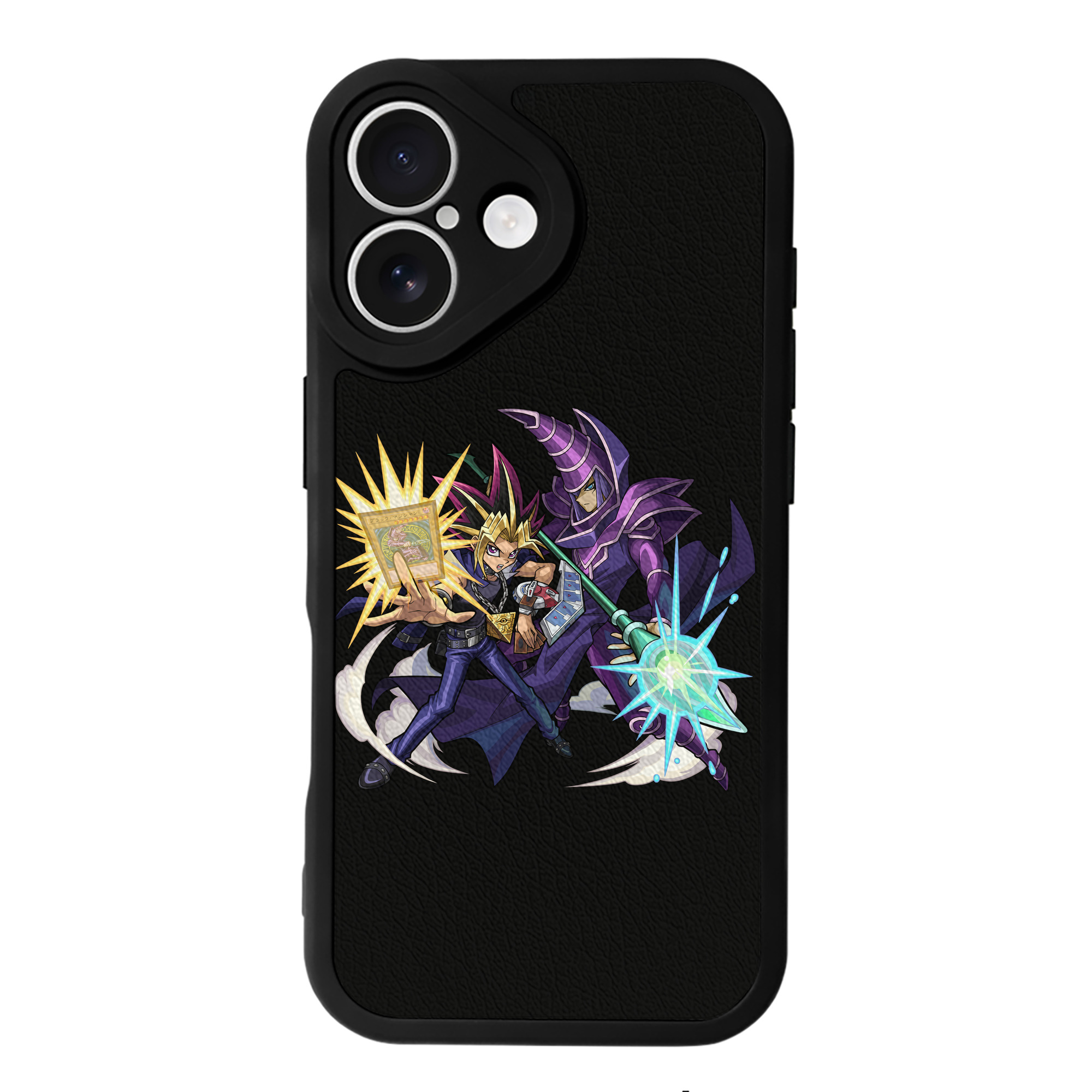 （画像用） 遊☆戯☆王 Yu-Gi-Oh! 【iPhone 16シリーズ対応】シリコンスマホケース（レザー調） 材質：シリコン